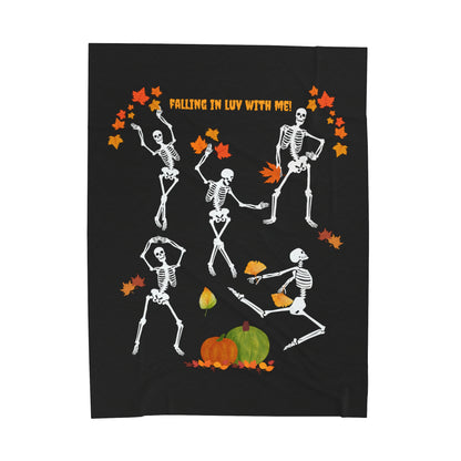 Dancing Bones Cozy | Velveteen Plush Blanket