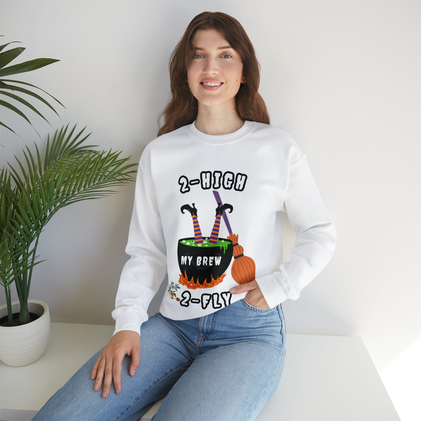 2-High 2-Fly Witch Sweater