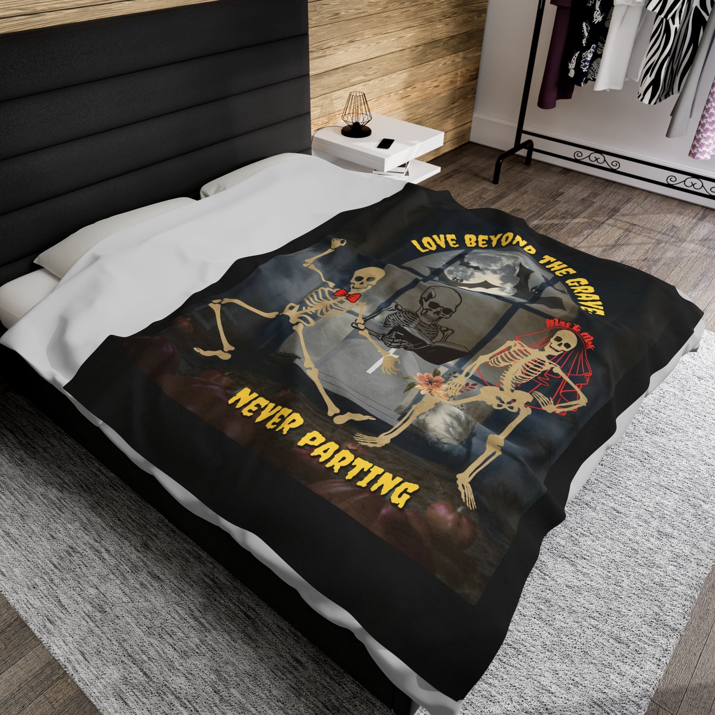Love Beyond The Grave: Never Parting | Velveteen Plush Blanket