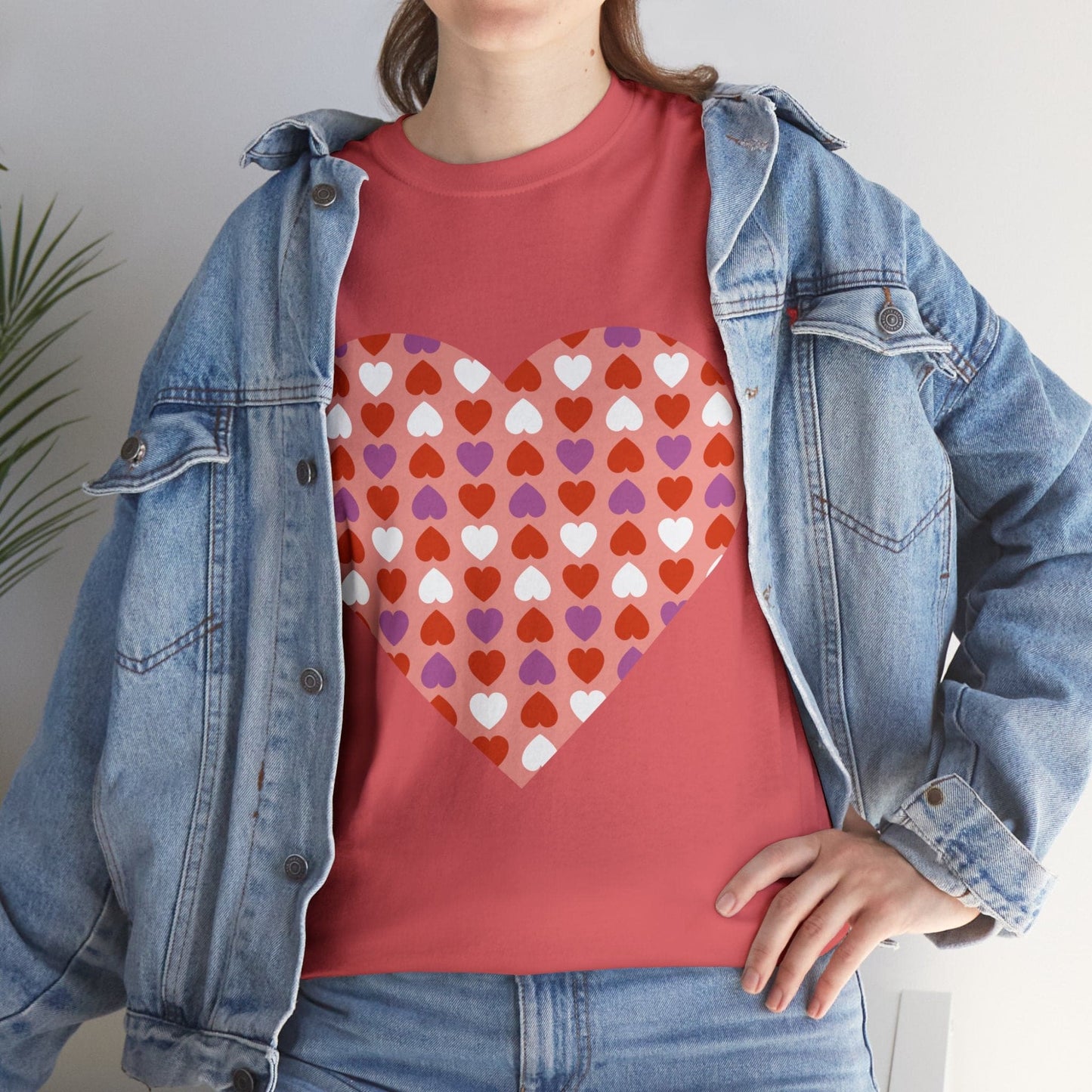 Triple Hearts Pink T-shirt: Embrace Love in Style (matching legging sold separately)