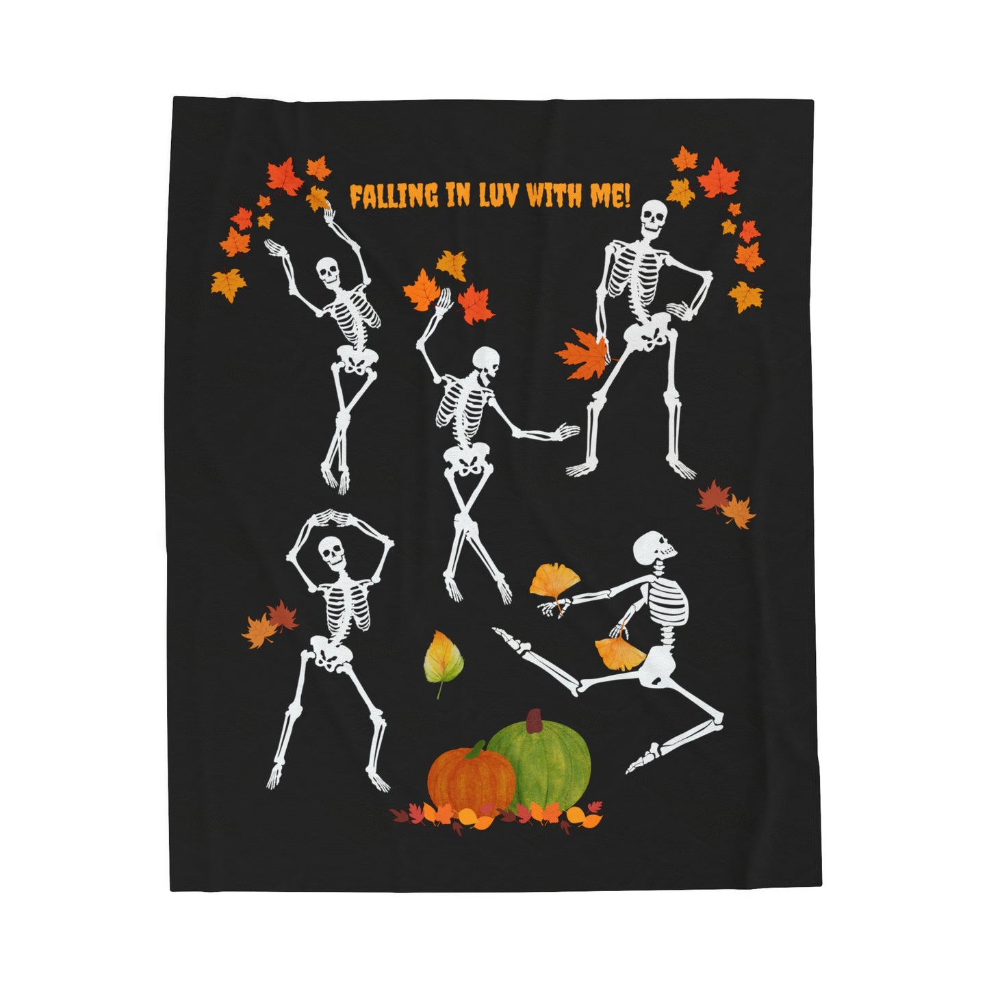 Dancing Bones Cozy | Velveteen Plush Blanket