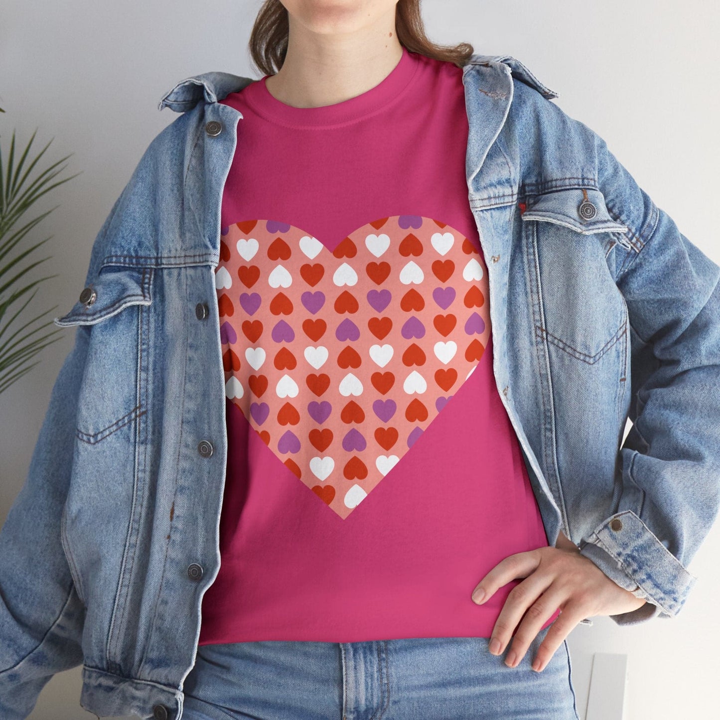 Triple Hearts Pink T-shirt: Embrace Love in Style (matching legging sold separately)