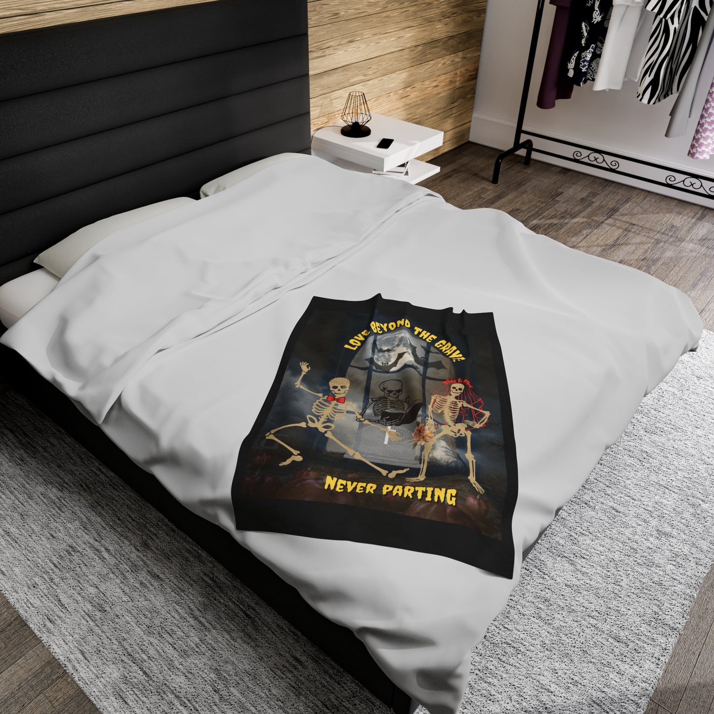 Love Beyond The Grave: Never Parting | Velveteen Plush Blanket