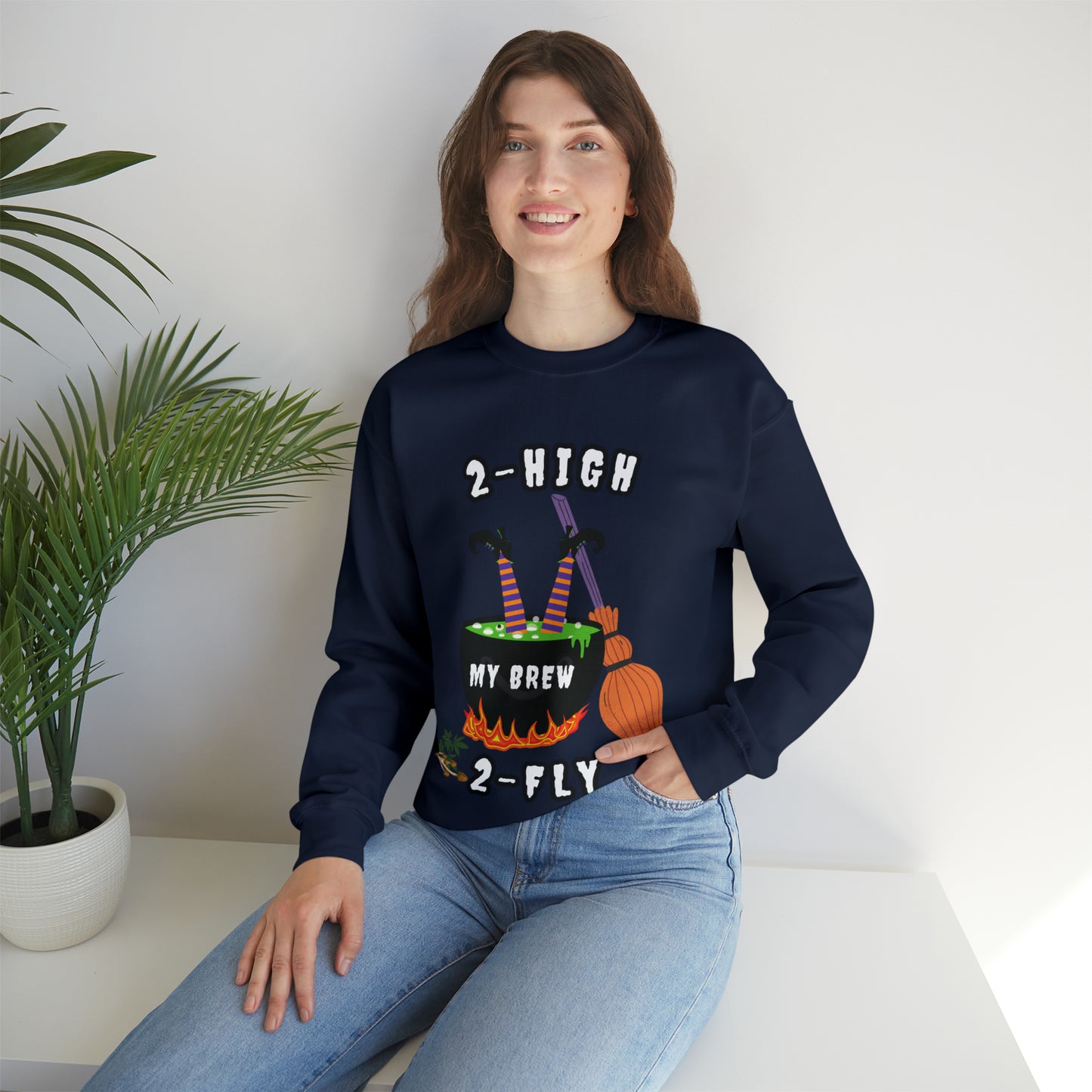 2-High 2-Fly Witch Sweater
