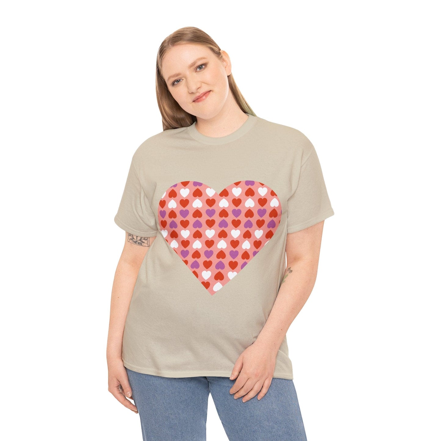 Triple Hearts Pink T-shirt: Embrace Love in Style (matching legging sold separately)