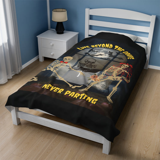 Love Beyond The Grave: Never Parting | Velveteen Plush Blanket