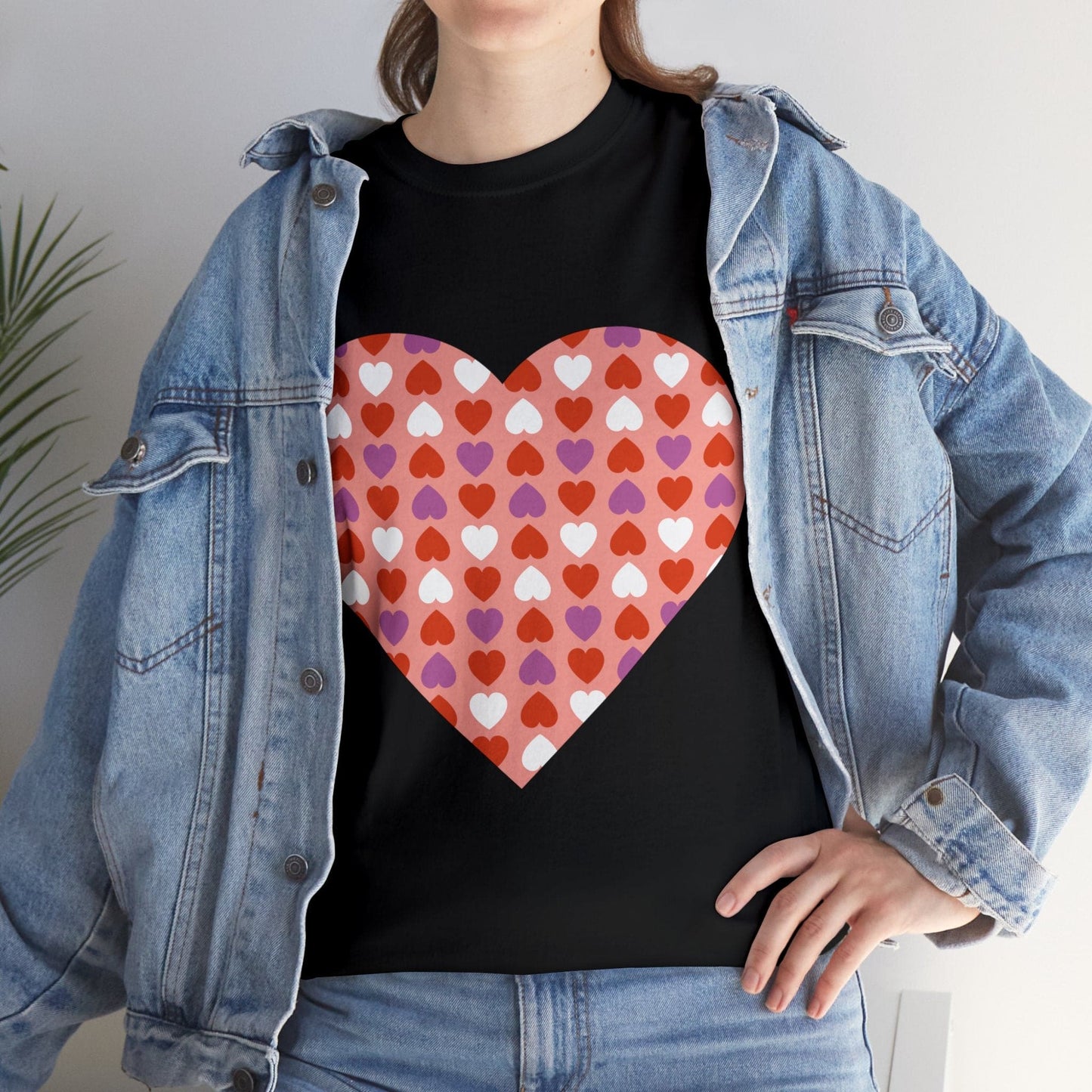 Triple Hearts Pink T-shirt: Embrace Love in Style (matching legging sold separately)