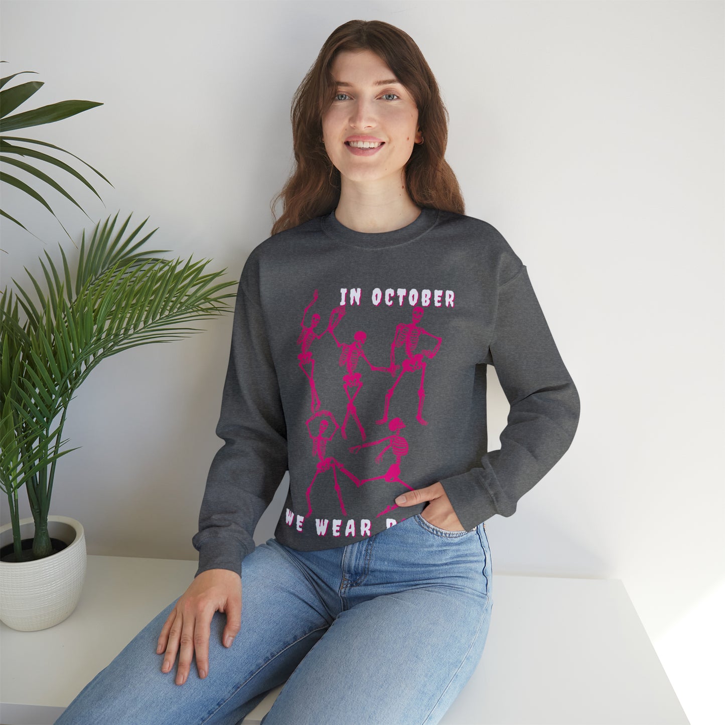 Dance & Wear Pink In October | Skeleton Sweatshirt