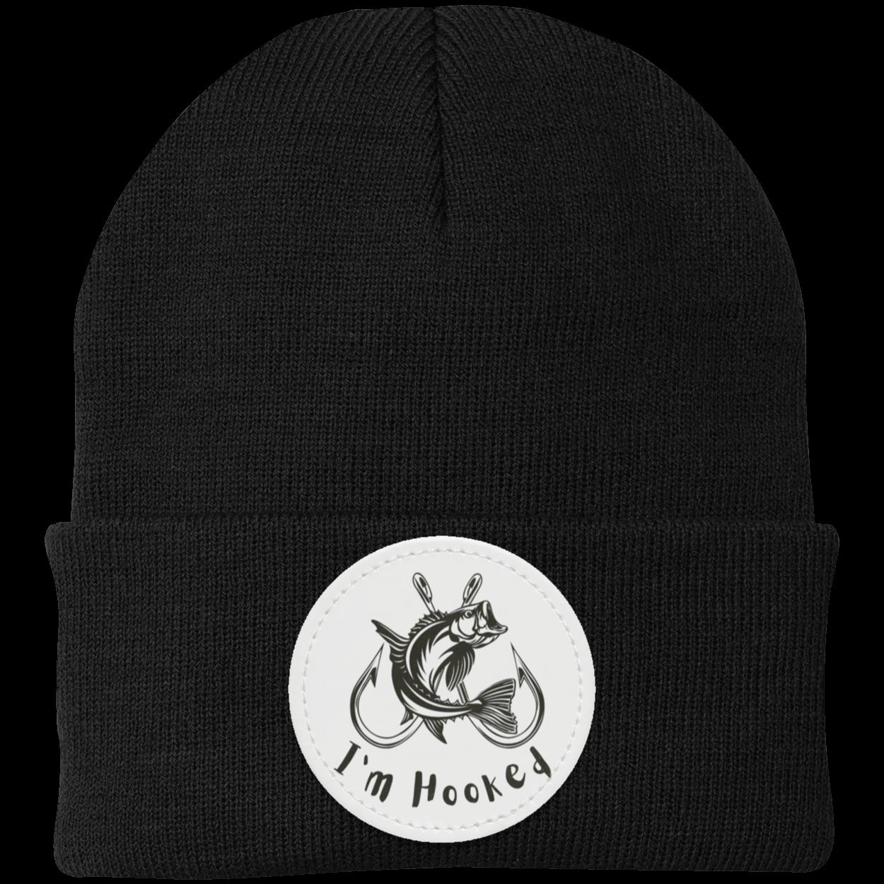 I'm Hooked Hat | For Fishing Lovers | Knit Cap - Patch