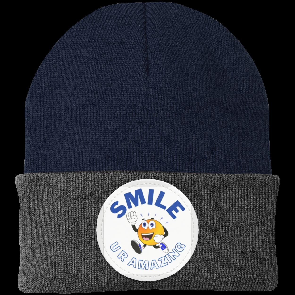 Smile! U R Amazing Hat | Knit Cap - Patch
