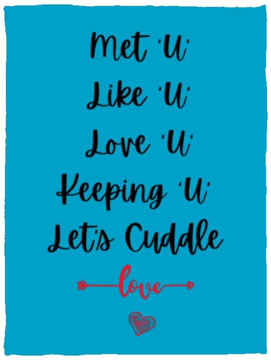 Let's Cuddle Blanket