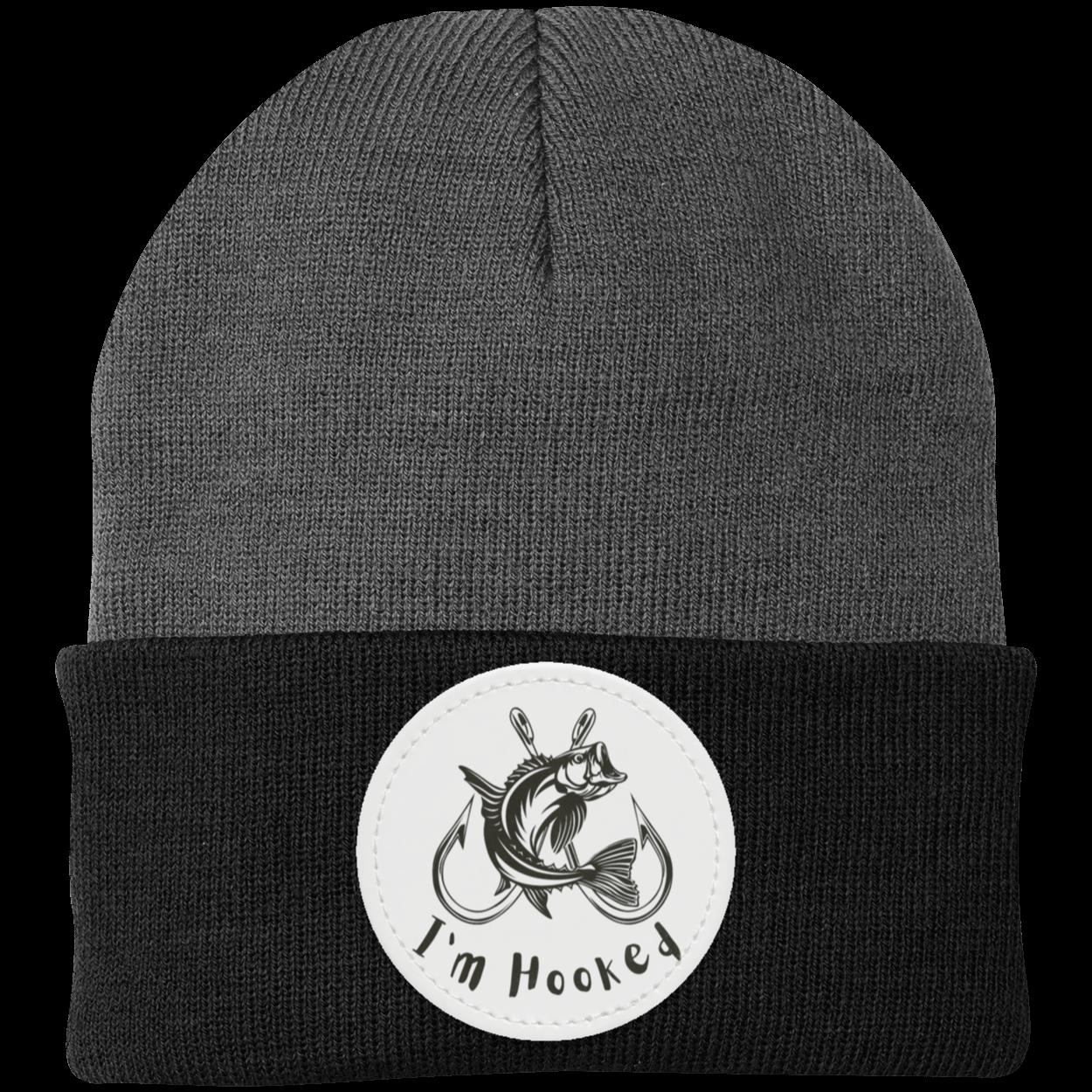 I'm Hooked Hat | For Fishing Lovers | Knit Cap - Patch