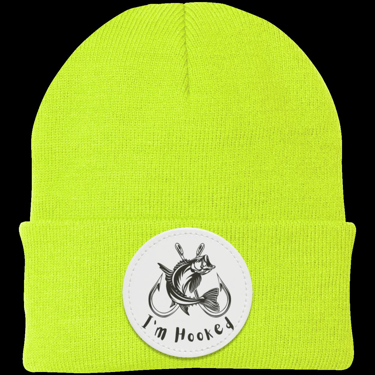 I'm Hooked Hat | For Fishing Lovers | Knit Cap - Patch