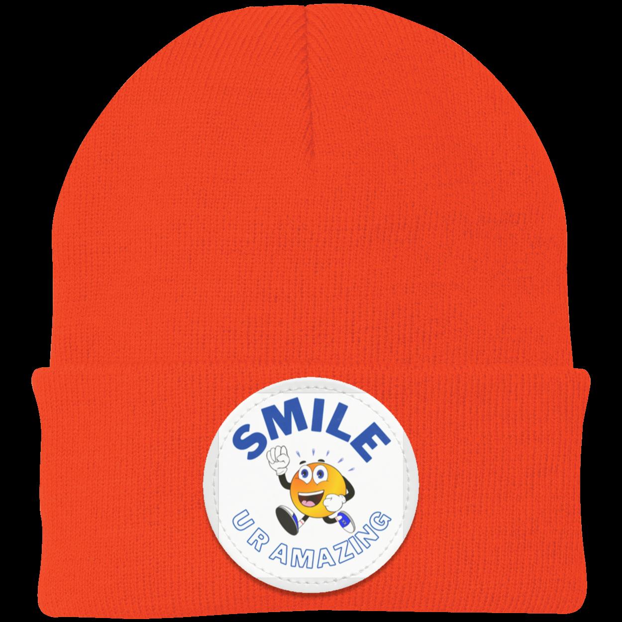 Smile! U R Amazing Hat | Knit Cap - Patch