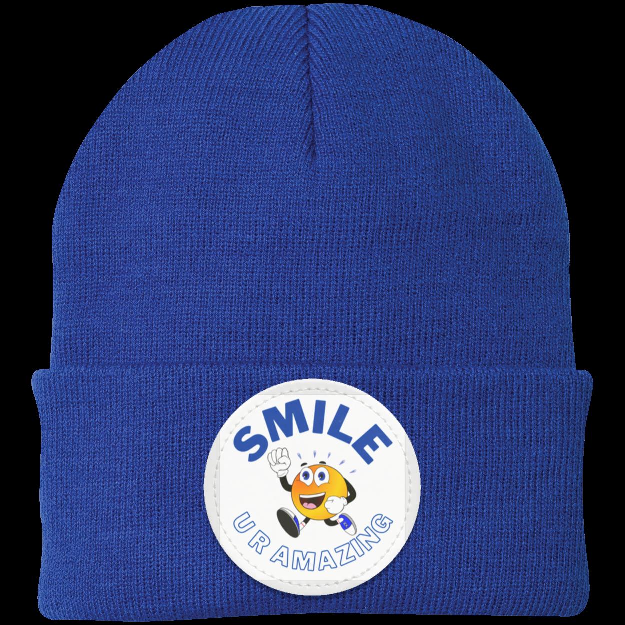 Smile! U R Amazing Hat | Knit Cap - Patch