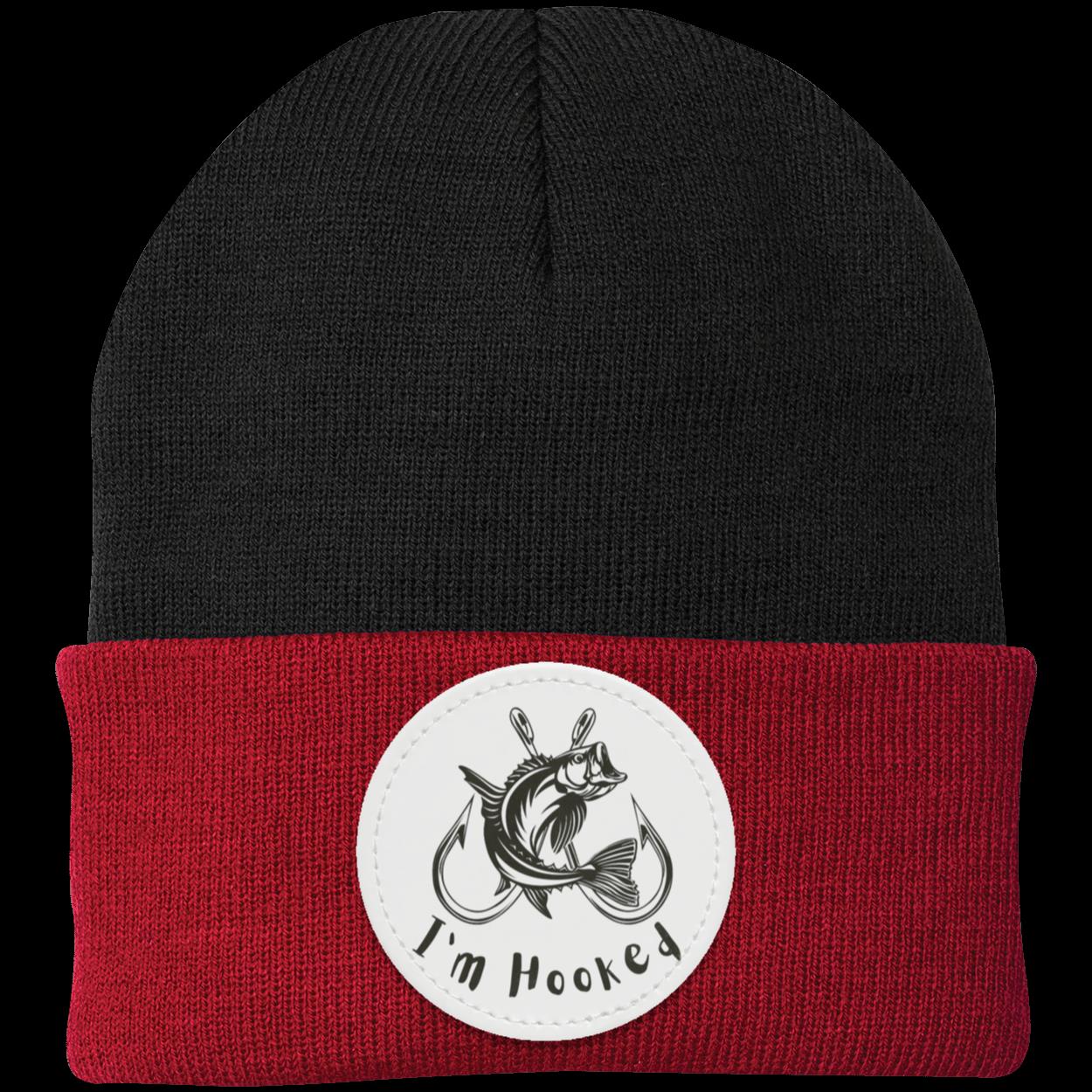 I'm Hooked Hat | For Fishing Lovers | Knit Cap - Patch