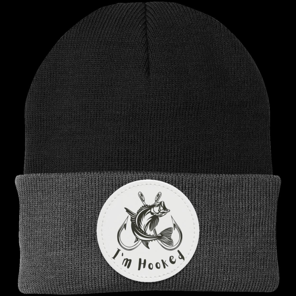 I'm Hooked Hat | For Fishing Lovers | Knit Cap - Patch