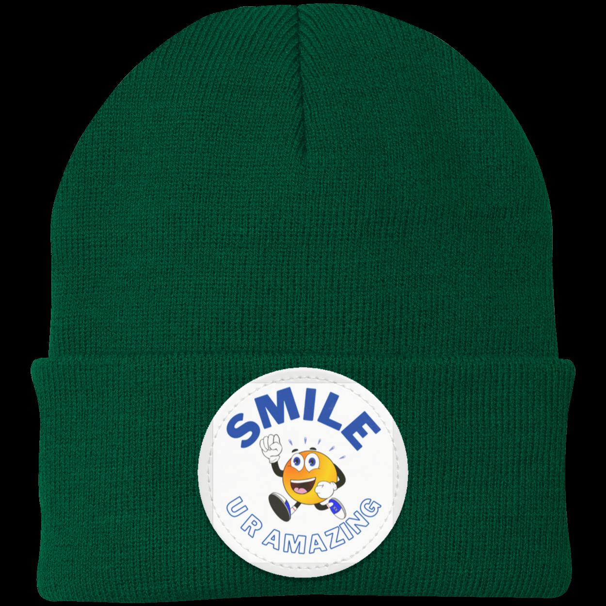 Smile! U R Amazing Hat | Knit Cap - Patch