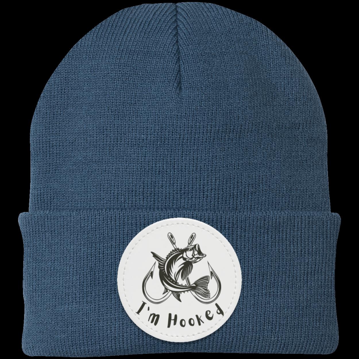 I'm Hooked Hat | For Fishing Lovers | Knit Cap - Patch