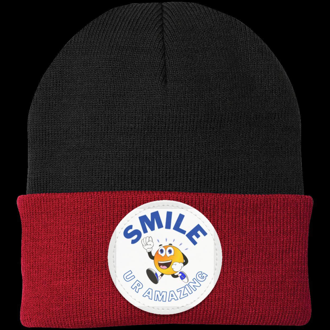 Smile! U R Amazing Hat | Knit Cap - Patch