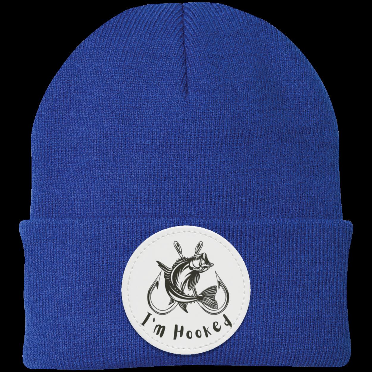 I'm Hooked Hat | For Fishing Lovers | Knit Cap - Patch