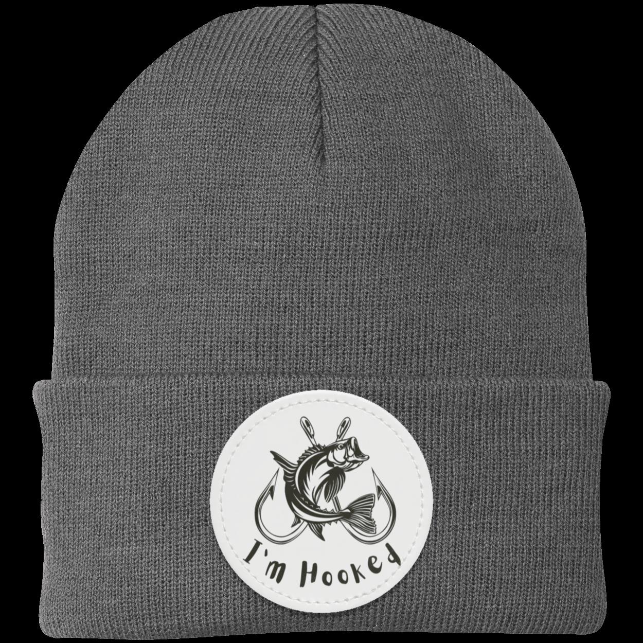 I'm Hooked Hat | For Fishing Lovers | Knit Cap - Patch