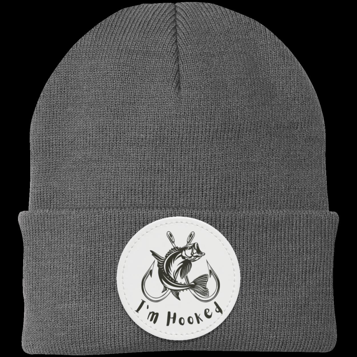 I'm Hooked Hat | For Fishing Lovers | Knit Cap - Patch