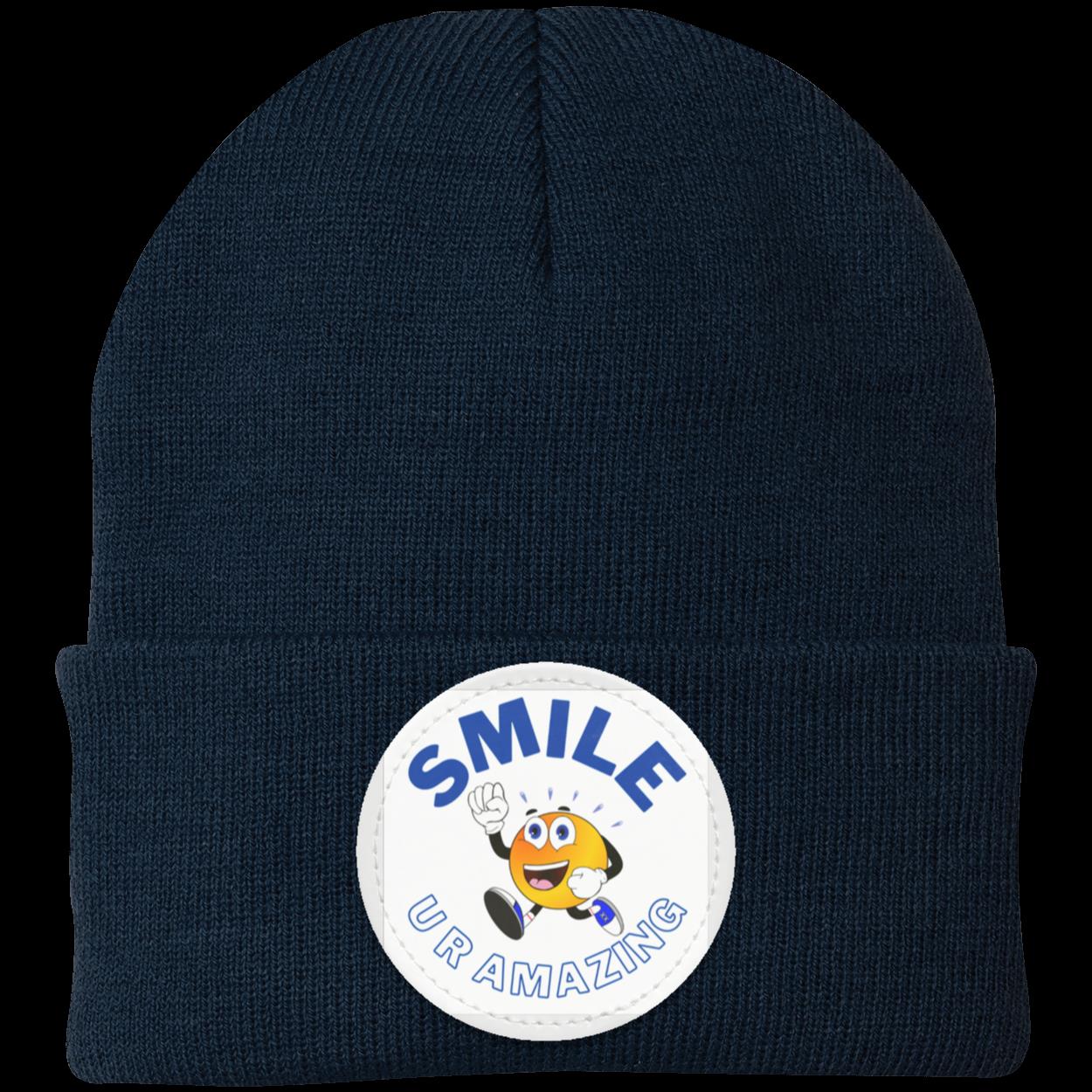 Smile! U R Amazing Hat | Knit Cap - Patch
