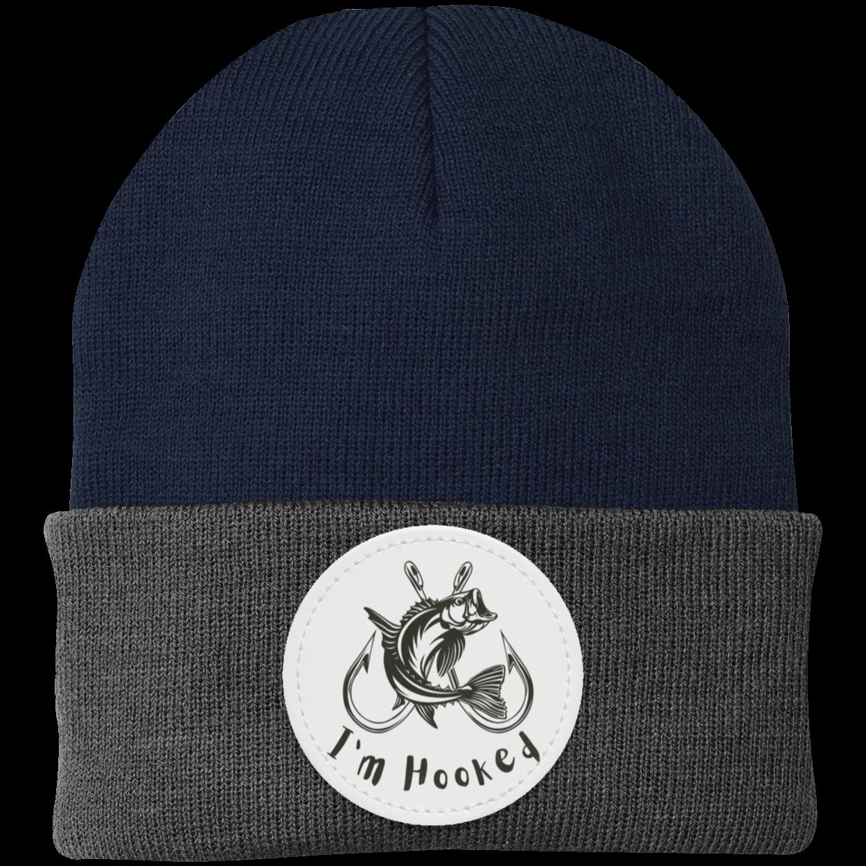 I'm Hooked Hat | For Fishing Lovers | Knit Cap - Patch