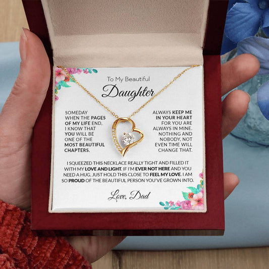 To My Beautiful Daughter | Forever Love Necklace