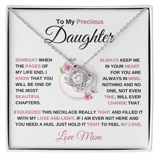 Precious Daughter | Love Knot Necklace | Love Mom