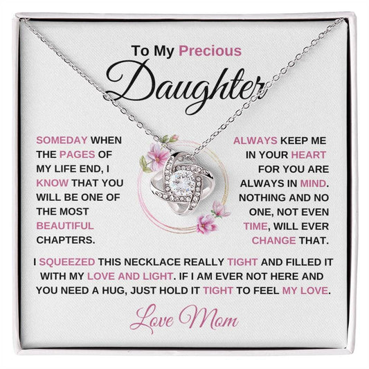 Precious Daughter | Love Knot Necklace | Love Mom