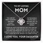 Loving Mom | You are my First Country | Love Knot Necklace | From Daughter