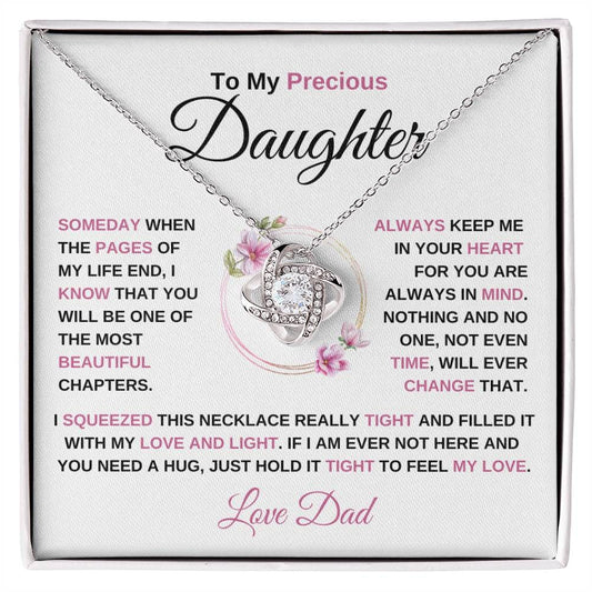 Precious Daughter | Love Knot Necklace | Love Dad