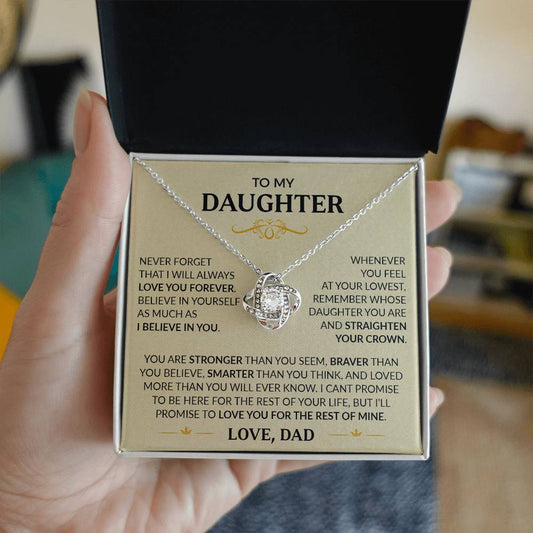 Daughter's Eternal Love Knot Necklace | Love Dad