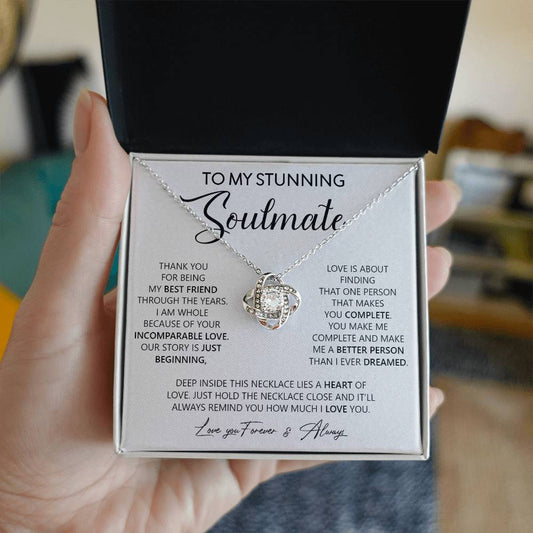 To My Stunning Soulmate | Love Knot Necklace