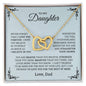 To My Daughter | Interlocking Hearts Necklace | Love Dad