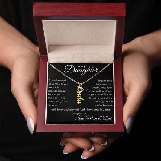 To My Daughter | Eternal Faith | Personalized Name Necklace