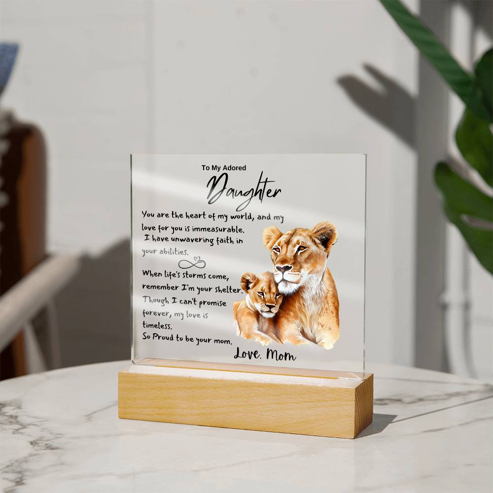 Daughter's Radiance Night Light Plaque | From Mom
