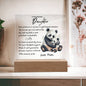 To My Daughter | Cherished Daughter Night Light Tribute | Acrylic Plaque