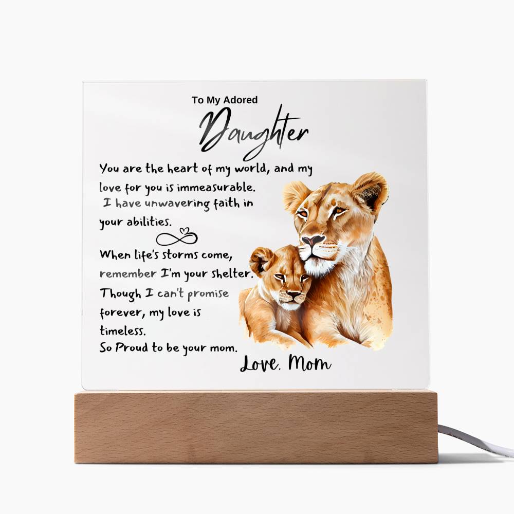 Daughter's Radiance Night Light Plaque | From Mom