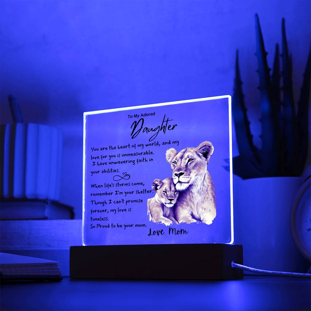 Daughter's Radiance Night Light Plaque | From Mom