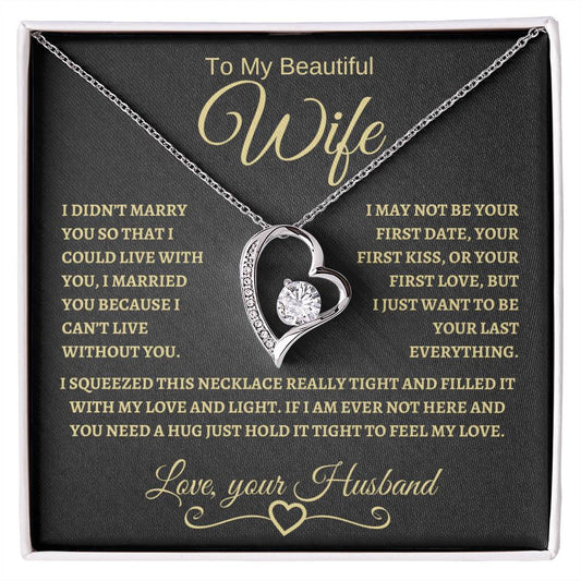 To My Beautiful Wife | Forever Love Necklace | BG