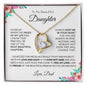 To My Beautiful Daughter | Forever Love Necklace