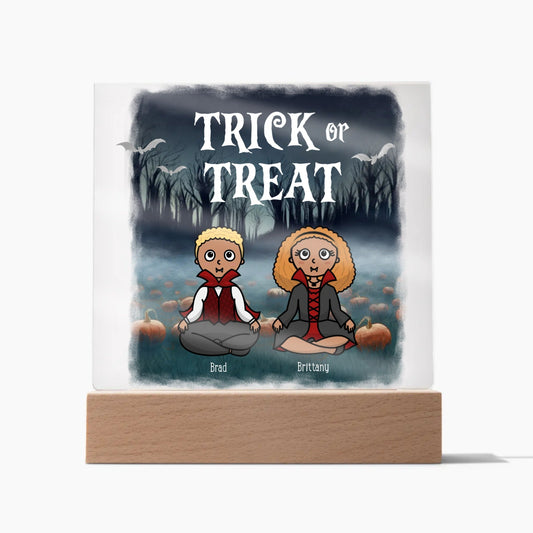 Fright Nite Trick-or-Treat | Personalize Acrylic Plaque