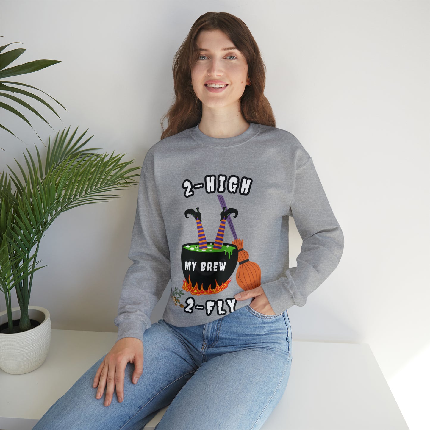 2-High 2-Fly Witch Sweater