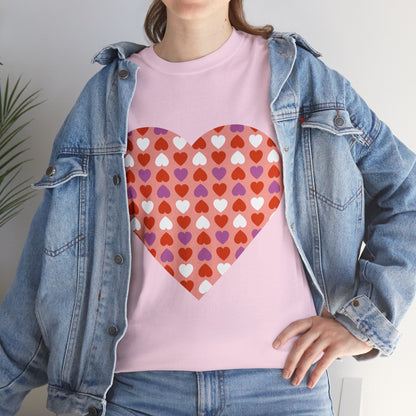 Triple Hearts Pink T-shirt: Embrace Love in Style (matching legging sold separately)