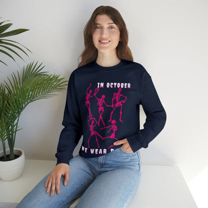 Dance & Wear Pink In October | Skeleton Sweatshirt