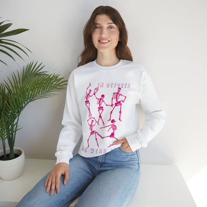 Dance & Wear Pink In October | Skeleton Sweatshirt