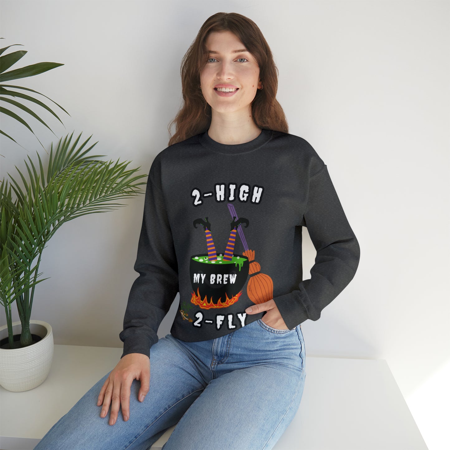 2-High 2-Fly Witch Sweater